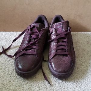 Puma 9 burgundy purple sneakers